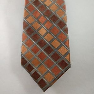 Statements men's silk tie orange, peach, brown